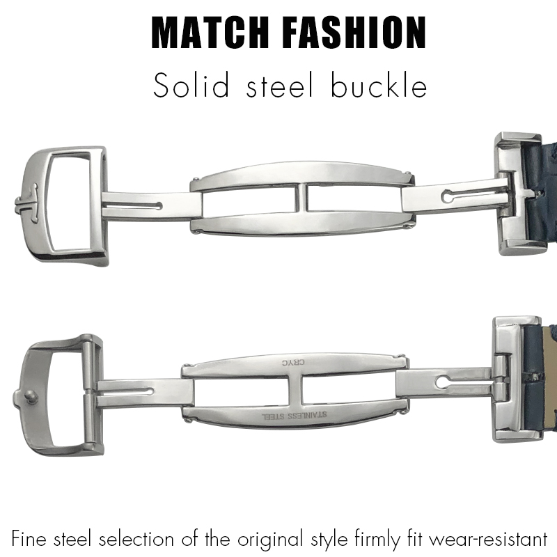19mm 20mm 21mm 22mm Rindslederarmband mit gebogenem Ende für Jaeger LeCoultre Meister Kontrolle Weiches Echtleder-Uhrenarmband