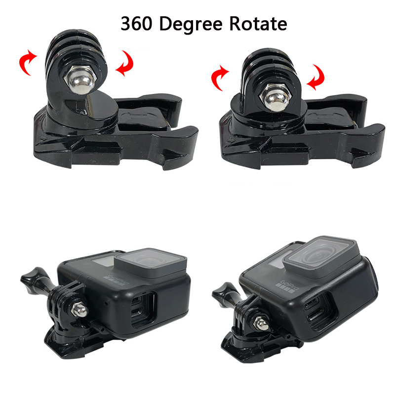 360 degrés rotation boucle Base prise rapide adaptateur de montage pour GoPro Hero 8 7 6 5 4 Xiaomi YI 4K SJCAM sj4000 EKEN H9 caméra d'action