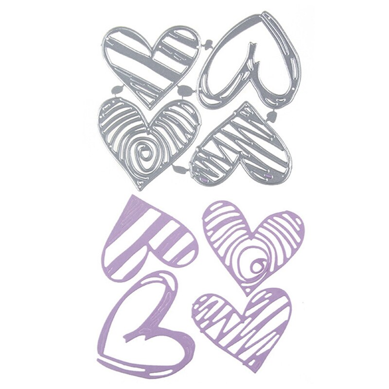 4 kpl/setti metallinleikkausmuotit rakkaussydän askartelu rusetti scrapbooking albumi tee itse paperikortti askartelu kohokuviointi leikkaukset