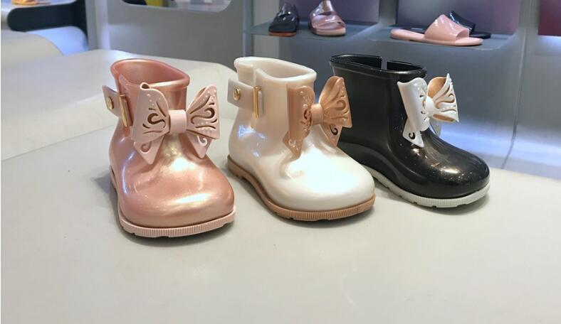 Sandales antidérapantes pour petites filles | Mini bottes de pluie, imperméables avec nœud papillon, pour garçons et filles,