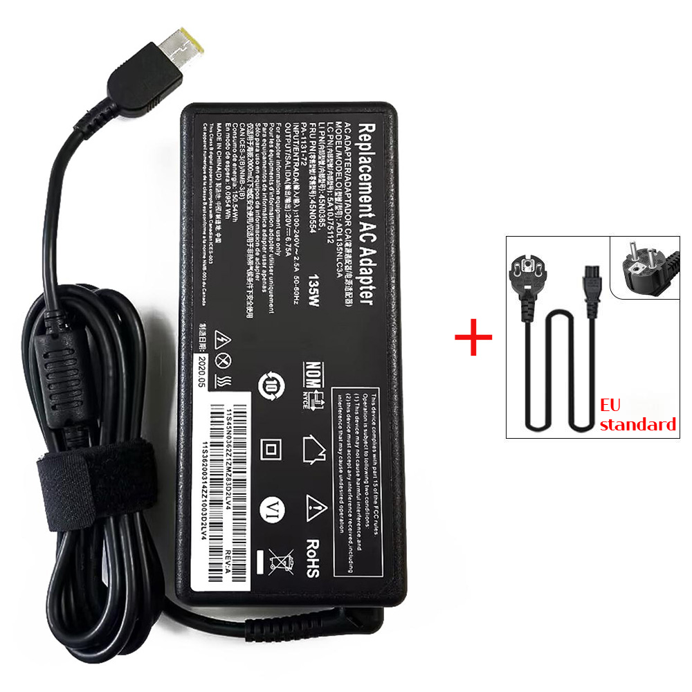 20V 6.75A 135W Laptop Ac Adapter Charger for Lenovo Legion Y520 Y520-15IKB Y520-15IKBN Y520-15IKBA Y530 Y530-15ICH Y7000P: Yellow