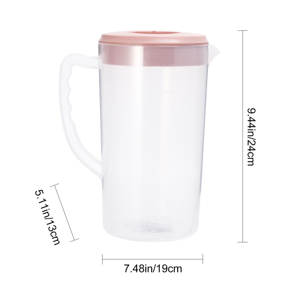 2200Ml Grote Capaciteit Drank Opslag Container Hittebestendige Koud Water Jug Pitcher Huishouden Theepot Waterkoker (Pi