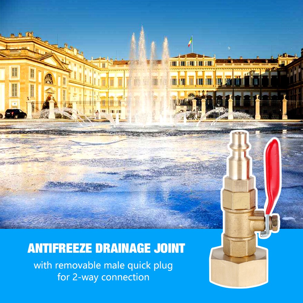 Winterklaar Quick Adapter Blowout Adapter Met 1/4 "Mannelijke Quick Plug & 3/4" Vrouwelijke Tuinslang Threading