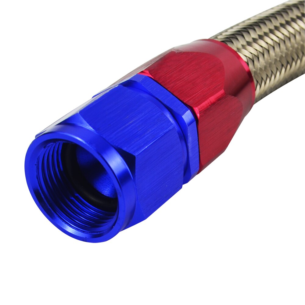 1M/1.2M/1.4M AN10 Rvs Gevlochten Of Gevlochten Stookolie Line + Straight Swivel fitting + 90 Graden Wartelfitting