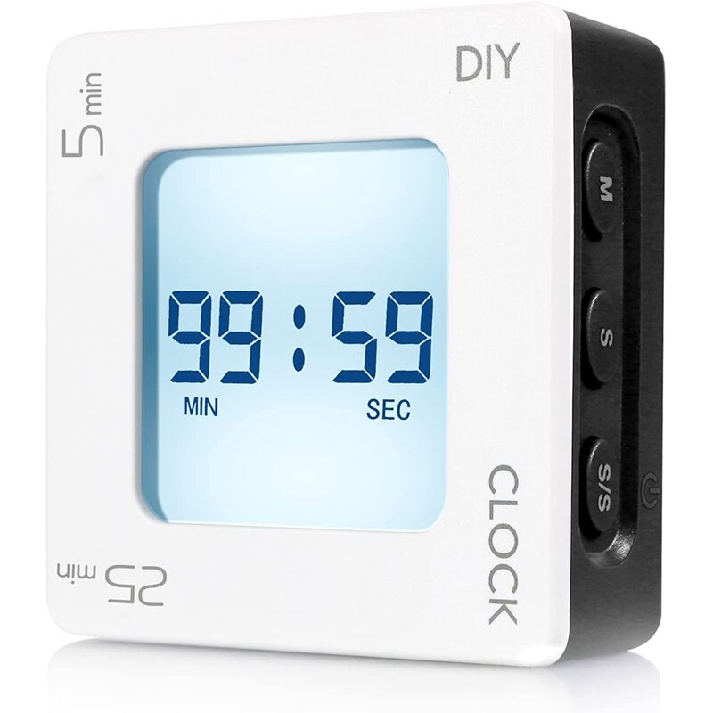 Digital Timer Shaking Digital Alarm Minute Time Manage Device Meeting Kitchen Timer DIY Multifunction Daily Clocks