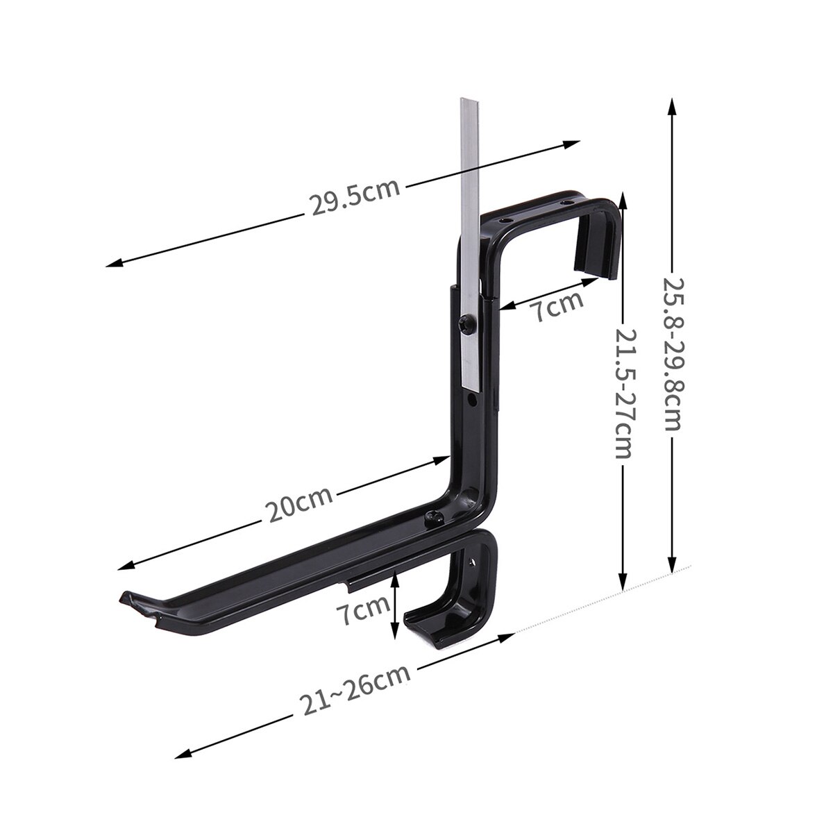 Balcony Railing Flower Box Holder Deck Clamp Bracket Hanging Planter Pot Shelf Garden Home Decoration: 2 PCS Bracket