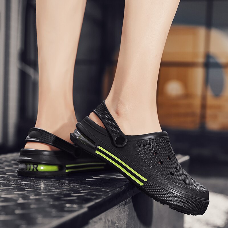 Outdoor Mannen Klompen Crocse Heren Zomer Strand Sandalen Crocks Schoenen Eva Unisex Tuin Schoenen Zwart Crocse Adulto Cholas Hombre