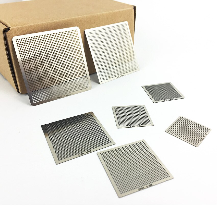 29pcs BGA Directly Heat Reballing Universal Stencils with Template Jig For SMT SMD Chip Rework Repair