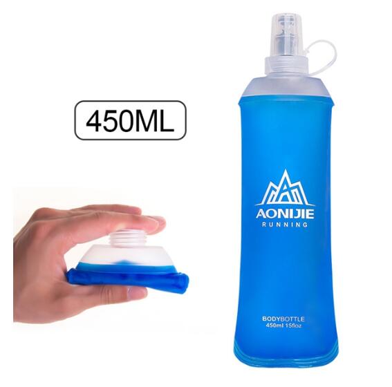 AONIJIE – bouteille d&#39;eau repliable sans BPA, 450ML ou 500ML, gourde pour le sport, bouteille d&#39;eau douce, bouilloire, Pack d&#39;hydratation, pour la vessie: 450ml