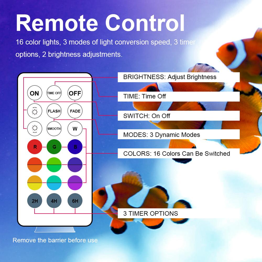 13 LED RGB Submersible Light Remote Controlled Underwater Lamp Outdoor Night Light Swimming Pool Vase Garden Party Fishtank Deco