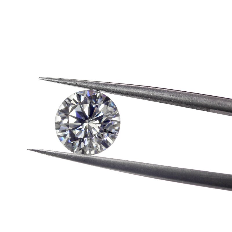 Moissanite D – pierres précieuses en vrac, couleur 2ct Carat, 8mm, certifié VVS1 Gra, en laboratoire, pour bijoux,