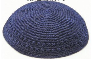 17cm HANDGEMACHTE GESTRICKTE KIPA KIPPA: Dark blue
