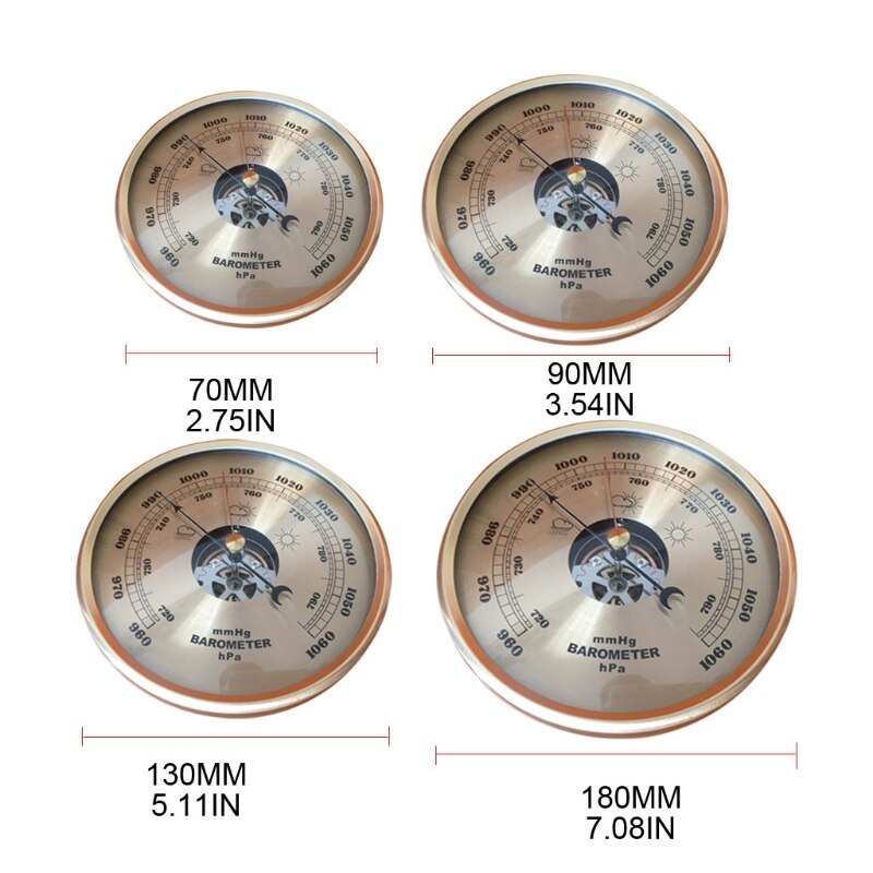 Wall Mounted Barometer Air Pressure Monitoring Instrument Accurate Weather Prediction mmHg/hPa Weather Prediction