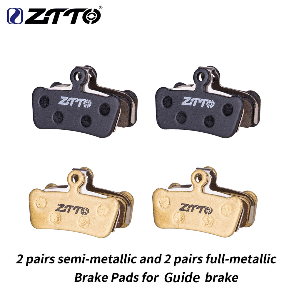 Ztto mtb cykel 4 stempel skive bremseklodser bremsesko til guide  g2 rsc hydraulisk bremse metalliske bremseklodser xo trail  e9 e7 4 par: 2 semi -2 fuld guide