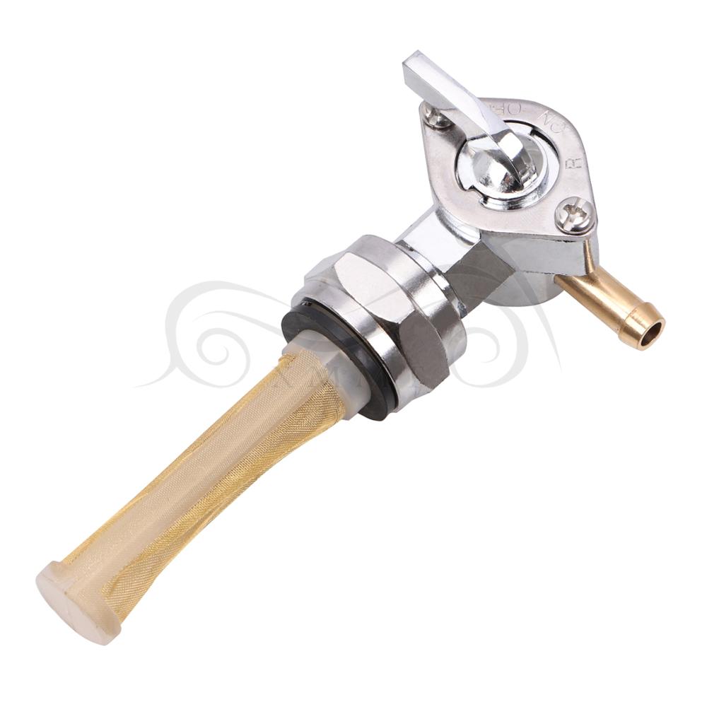 Motorcycle Accessory Aluminum Fuel Valve Petcock Left Outlet For Harley Sportster Big Twin 1975-Up 13/16" Bung