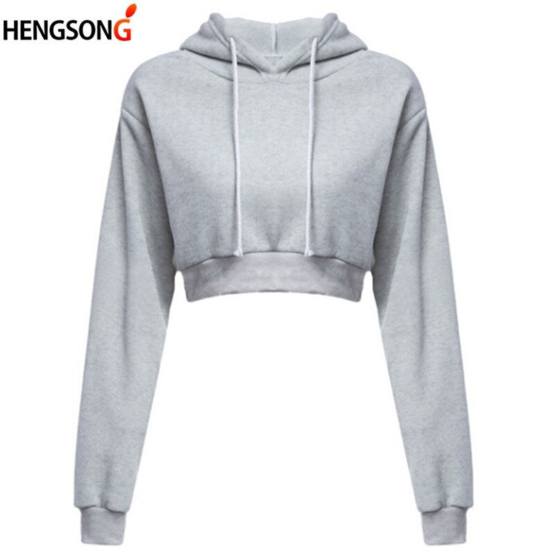 Women's Outdoor Running Sweatshirt Women's Sport Short Long Sleeve Umbilical Top Sweatshirt Ladies Pullover: XL / light grey