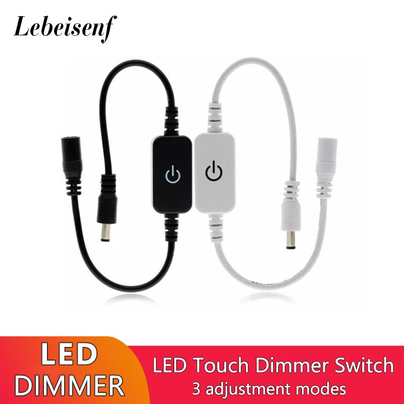 Neuer LED-Licht-berühren-Dimmer-Schalter DC 12V 24V 4A Einfarbiger Dimm-/Ein/Aus-Regler für 5050 2835 3014 5730 LED-Lichtstreifen