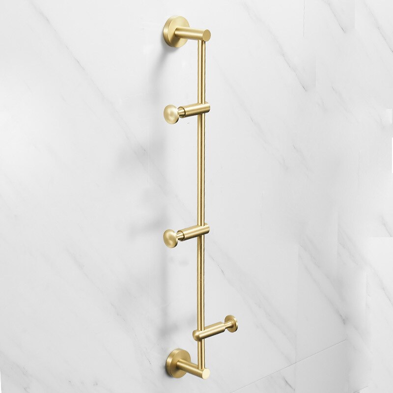 Ellen Roterende Handdoek Haak Badkamer Hardware Slaapkamer Doek Hanger Muur Kapstok Zwarte Goud Afgewerkt ELS05: Gold-3 Rotation