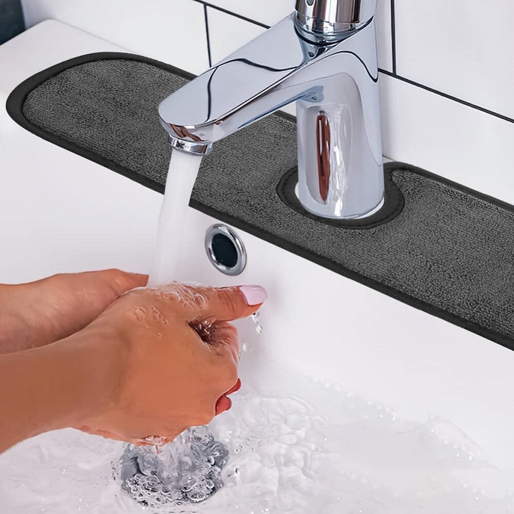 Tapis absorbant pour évier de cuisine, en microfibre, protection contre les éclaboussures de robinet, de comptoir, pour le séchage de la cuisine, de la salle de bain, 4 tailles
