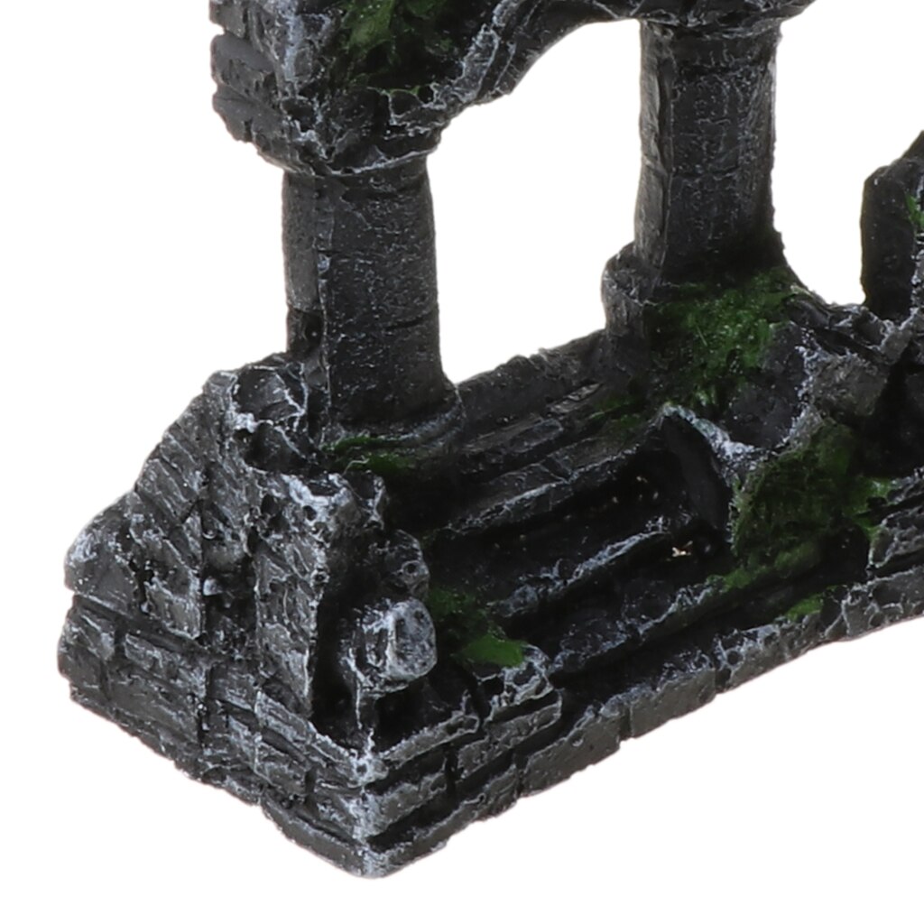 Resin Rome Square Stone Pillars Bi-Columns Aquarium Landscaping Fish Tank Decor Home Garden Decoration Accessories -M33