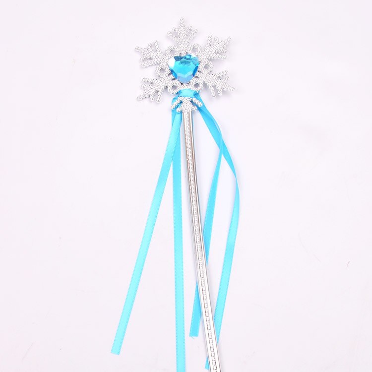 Party Halloween Prinses Cosplay Prop Explosie Leuke Fantasy Sneeuwvlok Fairy Wand Kinderen Toverstaf Meisje: Sky Blue