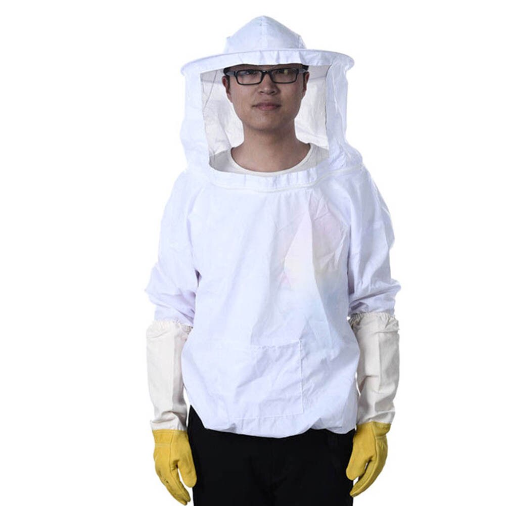 Bijenteelt Jacket Pull Over Kiel Beschermende Equipment Bijenteelt Pak Hoed JS21: WHITE