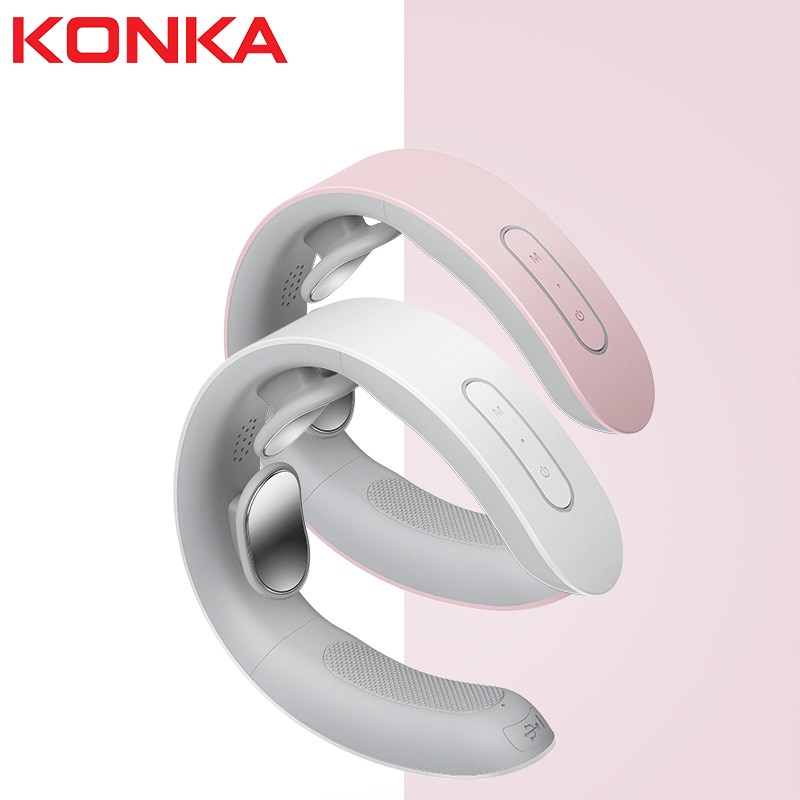 Masajeador eléctrico Shiatsu con forma de U de KONKA para espalda, cuello, hombro, cuerpo, masaje infrarrojo para coche/masajeador casero con caja de