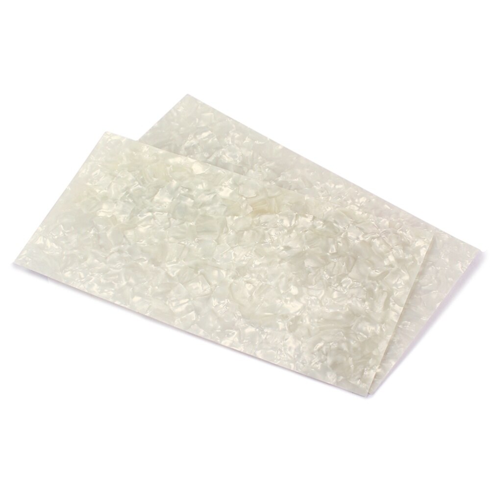 2 sztuk/zestaw celuloid gitara głowy fornir powłoki DIY intarsje markery materiał na gitarę podstrunnica szyi powłoki część robić gitary