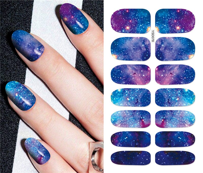 DIY Ster Magische Bloem Wijnstok Nail Water Sticker Nail Art Tips Valse Doodskist Nagels Art Tips Platte Vorm Manicure Nep nail Tips Ns-19