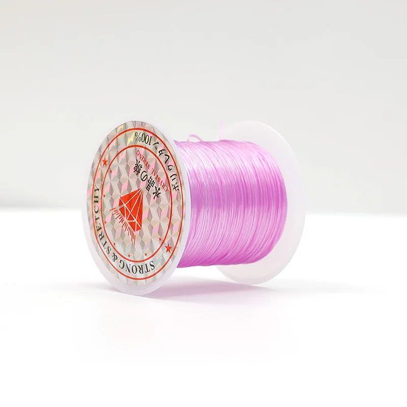 10M/rollo de pulseras de cordón de cuentas de cristal elástico fuerte, línea de goma elástica, cuentas de joyería, collar de hilo, cordones para hacer bricolaje: Verde oscuro