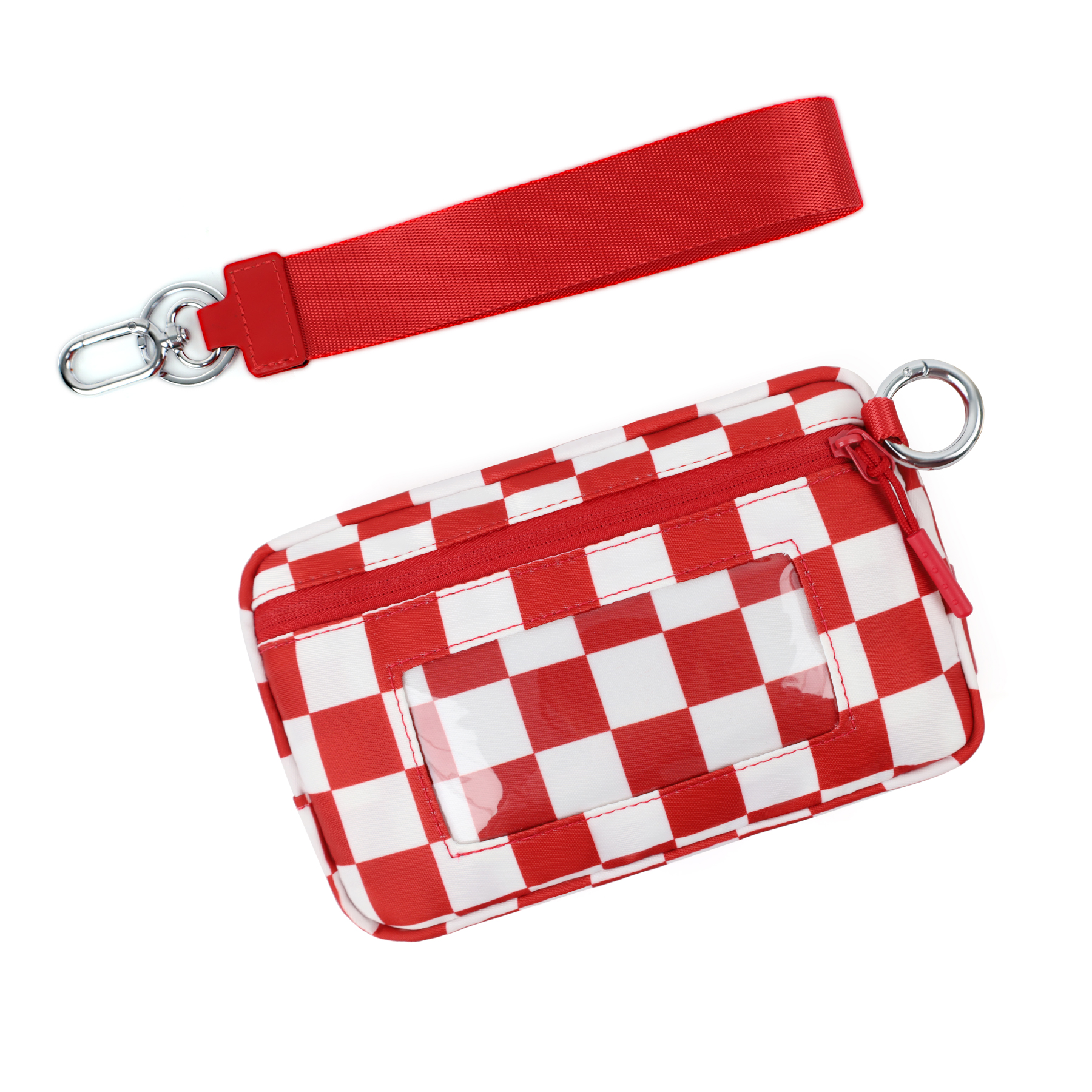 DOYOGI Portafogli da polso da donna Portafoglio trapuntato in nylon con 3 cerniere, carta di credito da viaggio, porta cellulare, portamonete: Oro