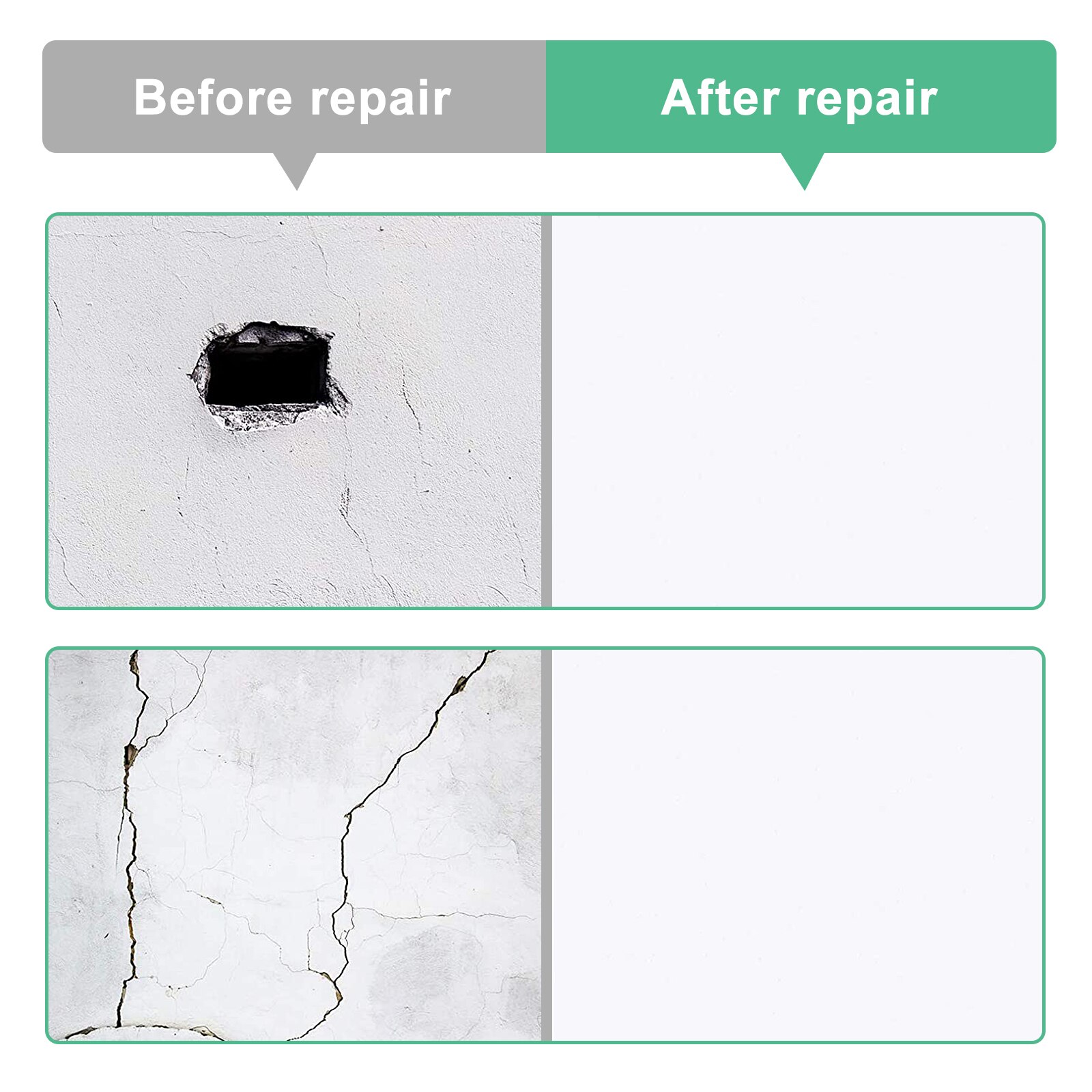 3Pcs Home Decoratie Zelfklevende Muur Plakken Muur Gat Herstellen Patch Reparatie