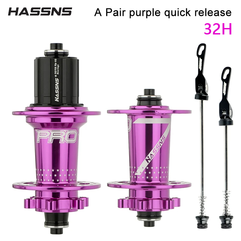 HASSNS PRO7 MTB 36H Hub 32 36 Holes Bearing Bike Freehub Rear Hub Quick Release 32H Four Palin 7 8 9 10 11 12 Speed 6 Pawl Hubs: black