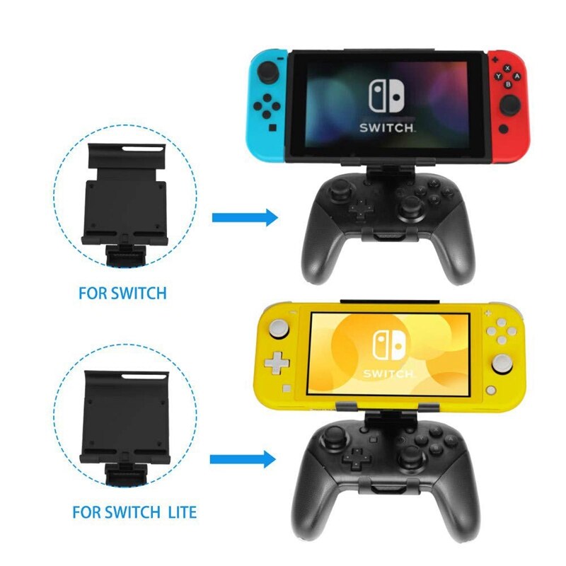 Soporte de Clip plegable con controlador NS Switch PRO para Nintendo Switch/Switch Lite, soporte de montaje para consola de juegos