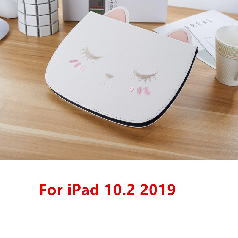 10.2'' Smart Case for iPad 7th Generation Shockproof Slim Tablet Cover for iPad A2198 A2200 A2197 Funda Coque Film + Stylus: White 10.2