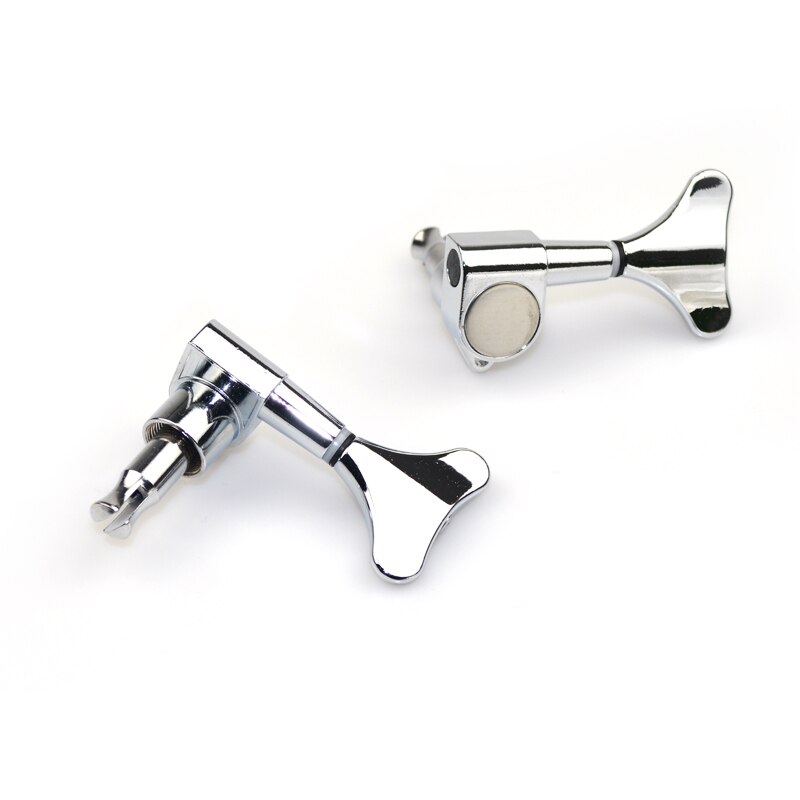 Accordatori sigillati per chitarra pedane accordatrici meccaniche 2R2L cromo nero per basso a 4 corde