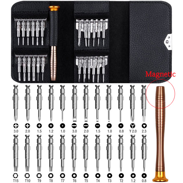 25 In 1 Torx Precisie Schroevendraaier Bit Set Handgereedschap Schroevendraaier Kit Schroevendraaier Set Voor Xiaomi Mobiele Telefoons Reparatie gereedschap: 25 in 1 Magnetic