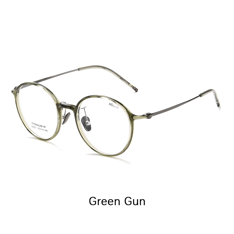 Gafas redondas Retro de titanio puro para mujer, montura ultraligera para miopía, montura decorativa óptica, gafas para ordenador, novedad de 2024: Rojo / + 50