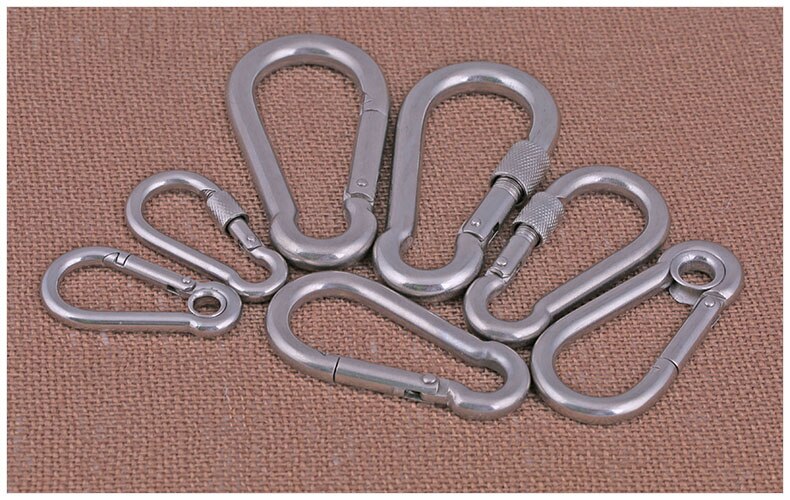 Boucle de sécurité d'escalade en acier inoxydable, 2 pièces