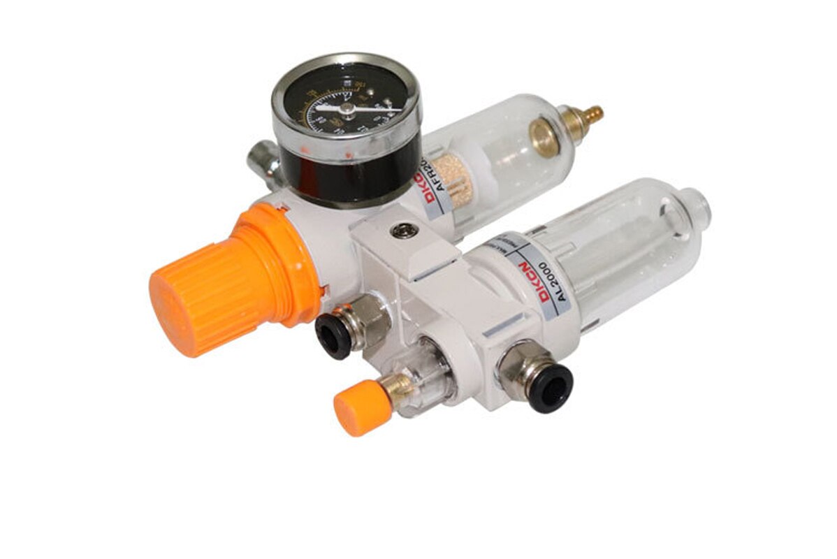 Air Compressor Luchtfilter Regulator Olie Waterafscheider Trap Filter Regulator Valve Automatische Afvoer Lubricator Manometer