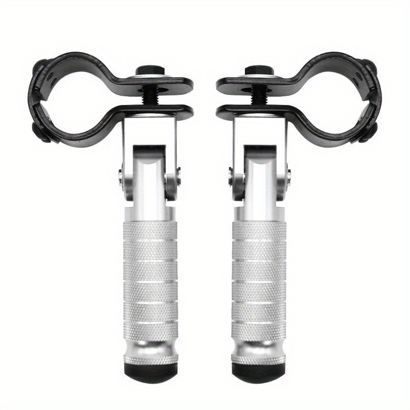 Motorpedalen, off-road motorfiets elektrisch voertuig gemodificeerde pedalen, pedalen van aluminiumlegering met toegevoegde pedalen: Zilver