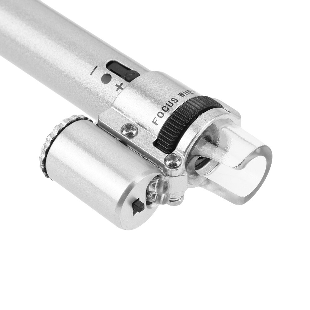 Mini Pen Magnifying Glass 100X LED Light Jewelry Loupe Microscope with Case Handheld Mini Pen-shaped Magnifying Glass