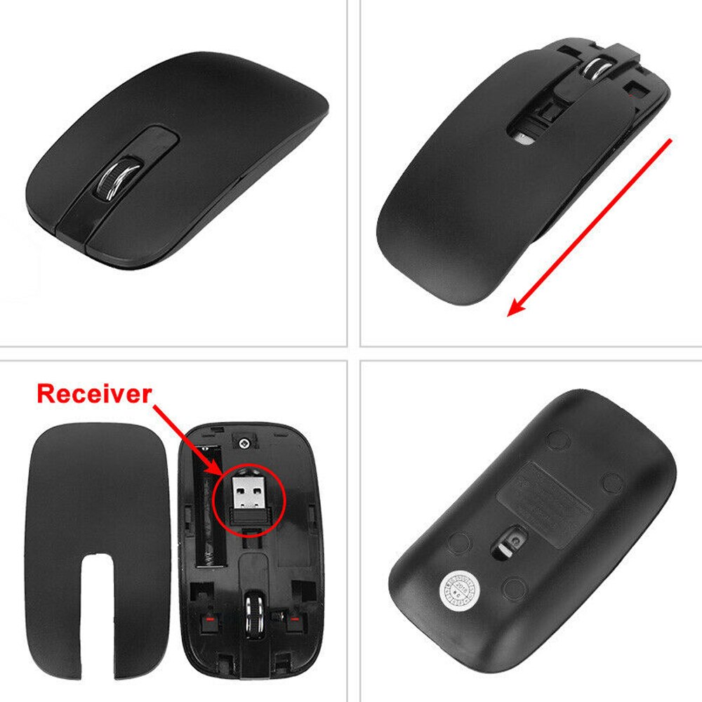 2.4G Rechargeable Wireless Keyboard Mouse Combo Set Black /White Keyboard And 1000 DPI Mice, For Computer PC Laptop