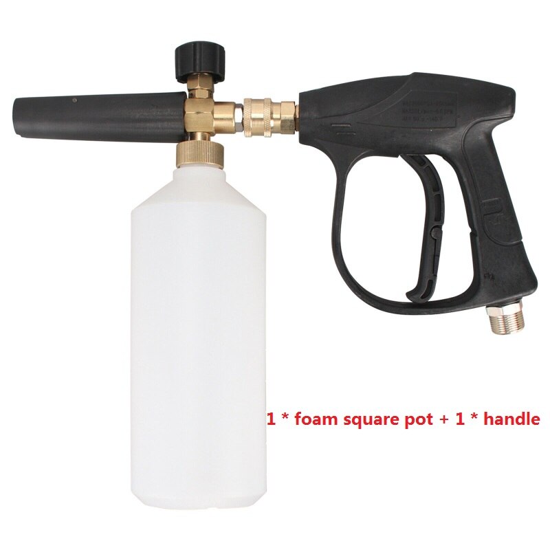 Adjustable High Pressure Snow Foam Washer Jet Lance Bottle Car Wash Spray Gun Adaptors Soap Foamer Gun Car Wash Towel: Colorless