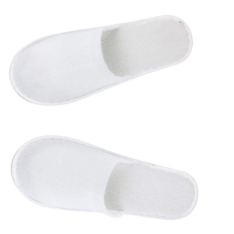 20 Pairs Wegwerp Witte Hotel Slippers Voor Gasten, Gesloten Teen Slippers Fit Voor Vrouwen En Mannen