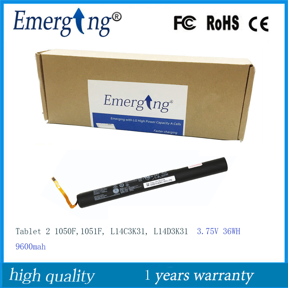 3.75V 9600mAh Nuovo Originale tavoletta Batteria L14C3K31 per Lenovo YogaTablet 2 1050F 1051F L14C3K31 L14D3K311