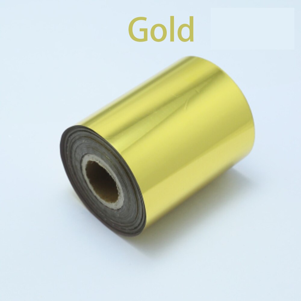 Lámina de sellado en WTONG para papel de cuero PU, papel de transferencia térmica, estampado en de diferentes tamaños disponible: 8Cm Gold