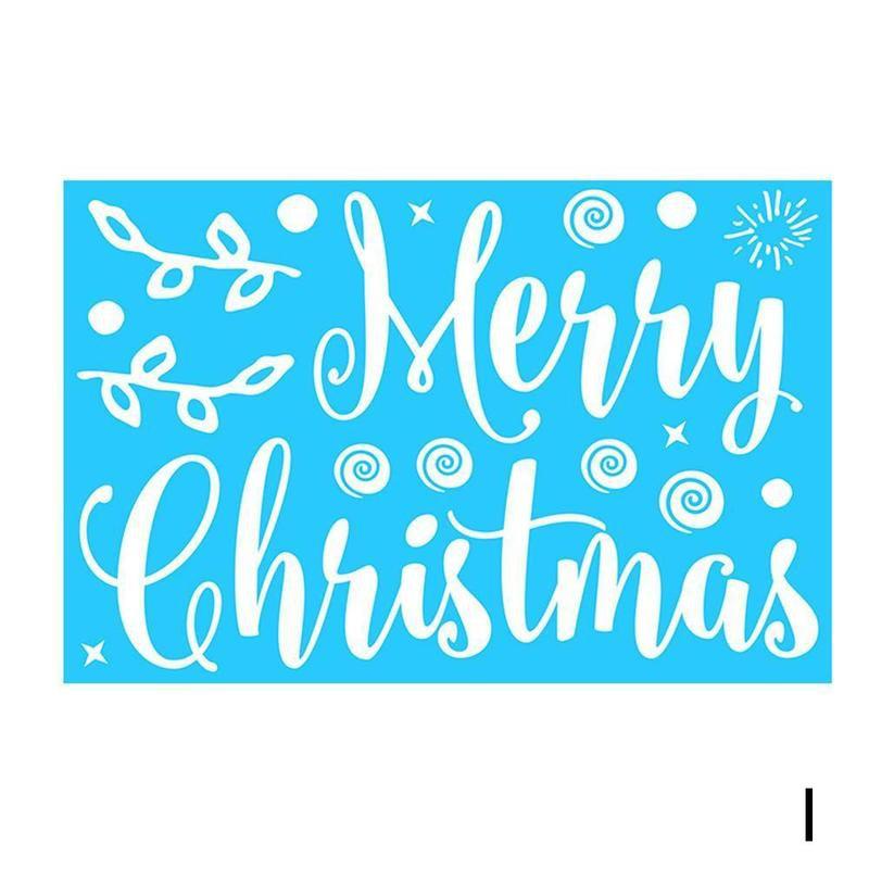 Merry Christmas Window Wall Sticker Santa Claus Deer Glass Window Xmas Static Sticker 2022 Year Decals Home Decoration: I