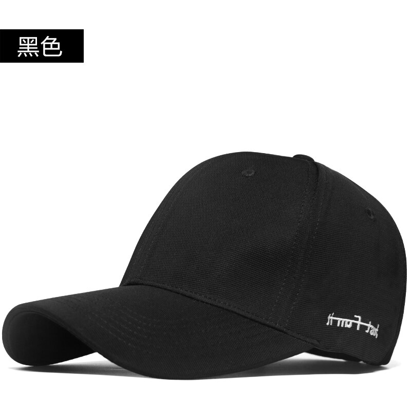 Grote Hoofd Terug Seal Baseball Cap Mannen Zomer Koreaanse Grote Ingerichte Hoed Casual Volledige Gesloten Hiphop Hoeden 57-58cm 59-61Cm 63-65Cm: Letter / 59-61cm