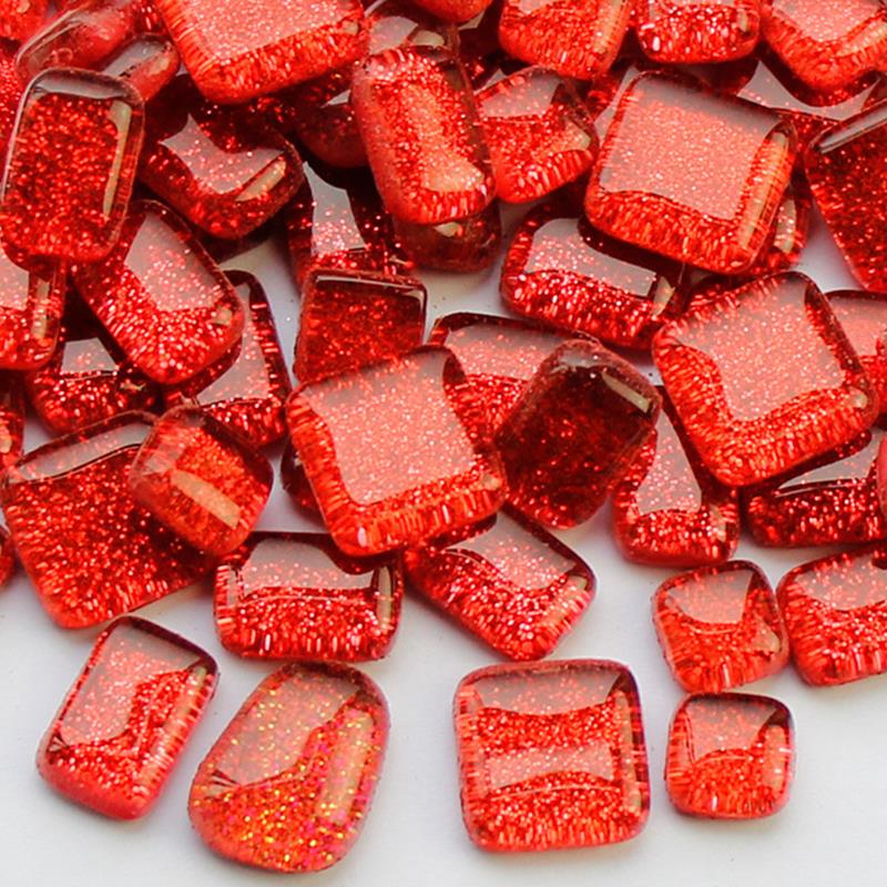 funkeln Kristall Mosaik Unregelmäßig Geformte Mosaik Steine DIY Stein Fragmente Gemischt Farbe Mosaik Handwerk Dekor: Licht Grau